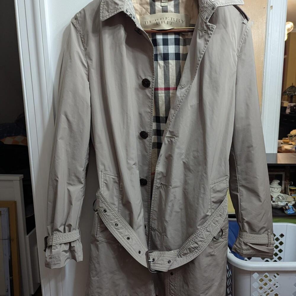 Burberry brit long hooded jacket